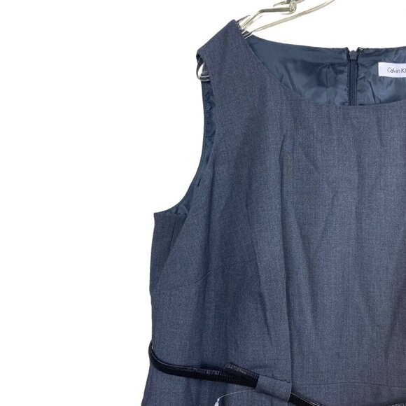 Calvin Klein Grey Work Dress With Belt Size 18W NWT - Picture 4 of 14
